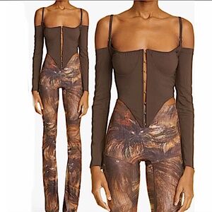KNWLS Spire Long Sleeve Bustier Top